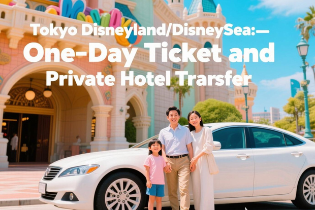 Biglietto per Tokyo Disneyland o DisneySea e trasferimento privato