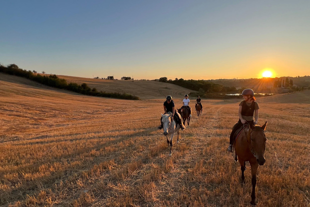 Siena: Horseback Riding with Siena in the background