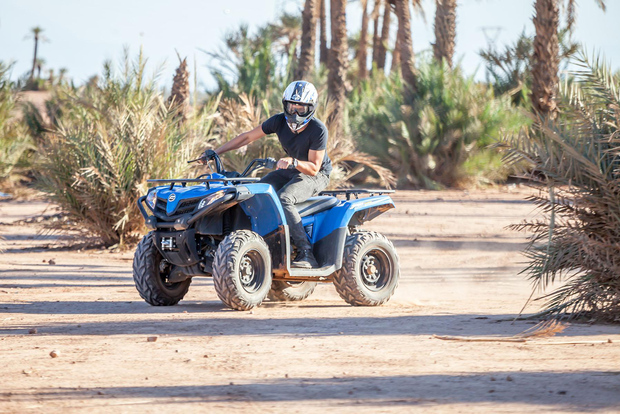 Marrakech: Palmeraie Quad Biking & Giro in cammello con Pick-Up