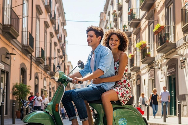 Nápoles: Tour privado de la ciudad en Vespa Clásica