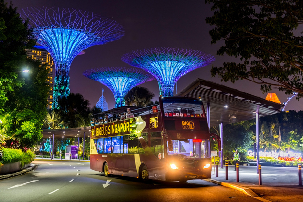 Singapore: Big Bus Night Tour with Live Guide