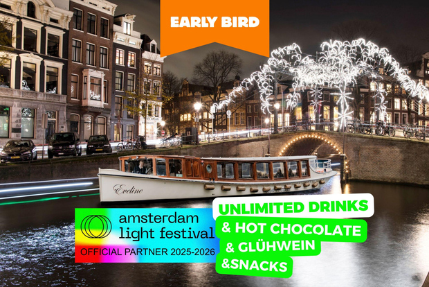 Ámsterdam: crucero climatizado por el Festival de la Luz + bebidas calientes y picoteo