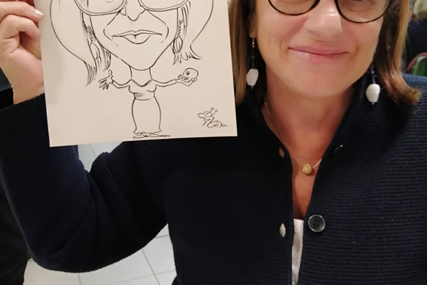 Milano: på spåret efter Renzo Tramaglino med en karikatyr för deltagarna