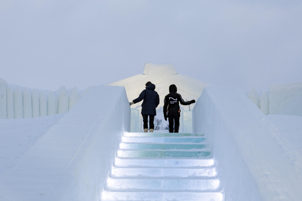 From Tromsø: Ice Domes Snow Park and Wilderness Experience