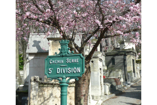 Laboratorio di cartoline ad acquerello del cimitero di Père Lachaise a Parigi