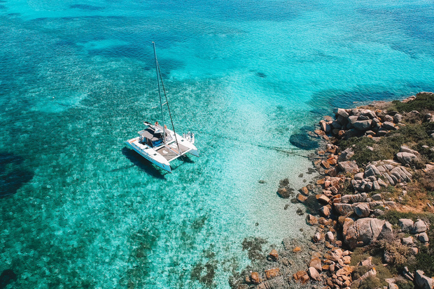 From Palau: Premium La Maddalena Archipelago Catamaran Tour