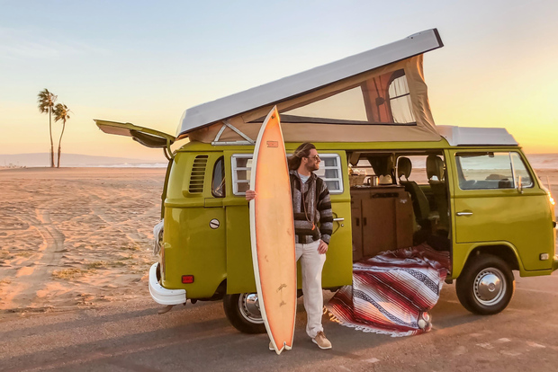 Playa de Malibú: Tour de surf en una furgoneta VW vintage