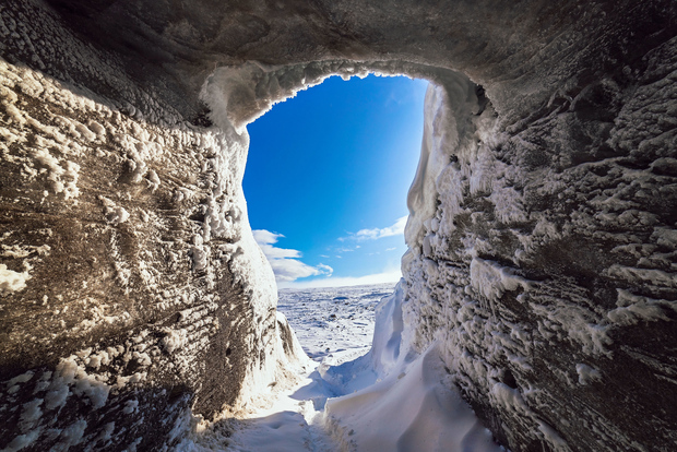From Gullfoss: Langjökull Ice Cave and Snowmobile Tour