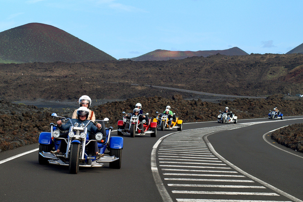 Lanzarote: tour in triciclo a tre ruote per tre persone