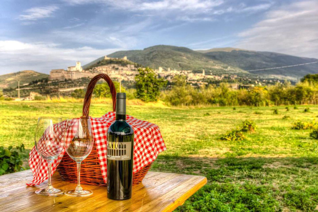 Pic nic Deluxe Assisi for 2 and wine tasting 5 wines