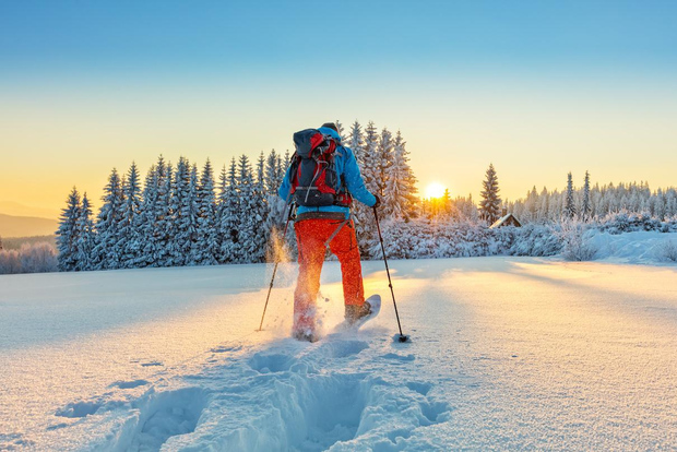 From Prague: Guided Snowshoe Tour with Mountain Views