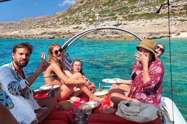 Depuis le port de Kissamos : Croisière privée en semi-rigide à Balos et Gramvousa