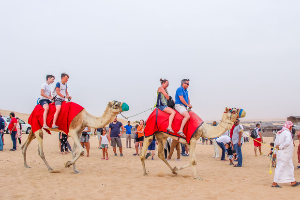 Dubai Sunrise Desert Camel Trek med frukost