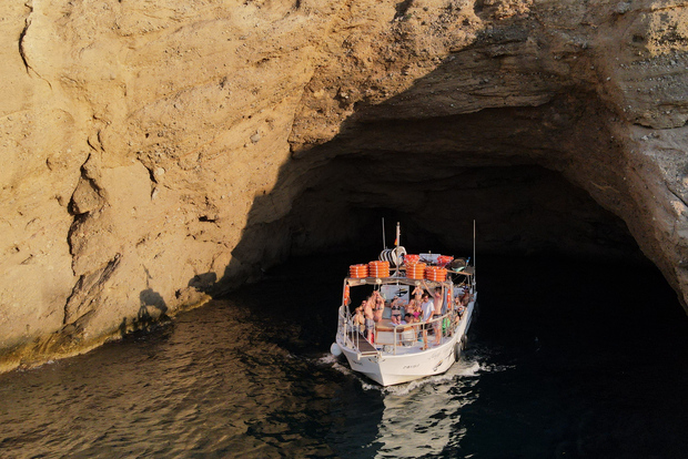 San Antonio: Cala Bassa, Cala Conta e gita in barca alle grotte