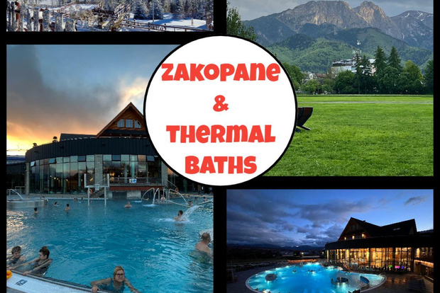 Da Cracovia: Tour della città di Zakopane con bagni termali