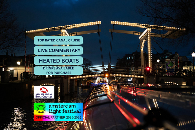 Crucero de lujo por el Festival de la Luz de Ámsterdam: guía capitán, bebidas