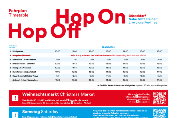 Düsseldorf: Biglietto Hop-On Hop-Off di 24 ore