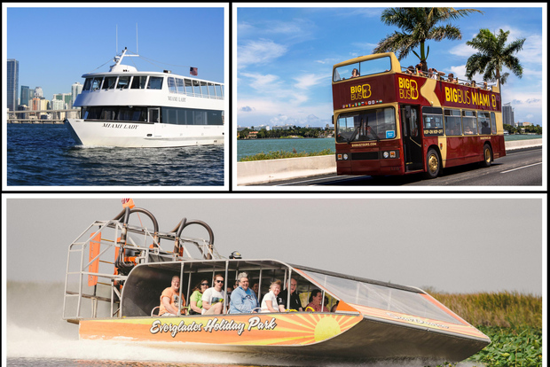 Miami: Everglades Experience, Bay Cruise & Open-Top Bus Tour