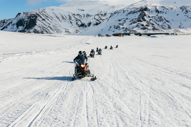 From Reykjavik: Golden Circle and Glacier Snowmobiling