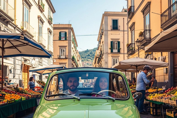 Nápoles: Tour privado en Fiat 500 o Fiat 600 clásico