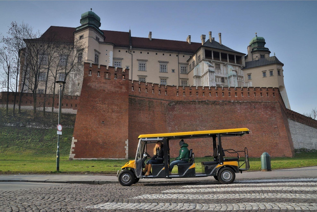 Cracovie : visite de la vieille ville en voiturette de golf et visite guidée du château du Wawel