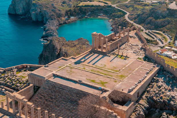 Rodi: Tour in autobus di Lindos con tempo libero da esplorare