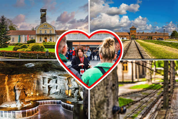 Cracovia: gita di 1 giorno ad Auschwitz-Birkenau e alla miniera di sale di Wieliczka