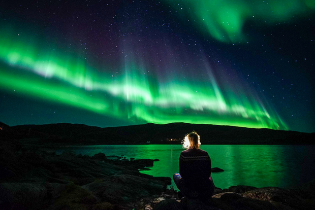 Tromsø: aurora boreale in minibus con foto e tute termiche