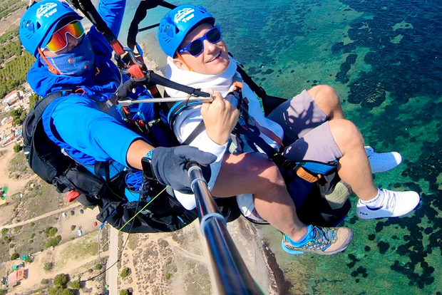 Alicante: Santa Pola, Benidorm Esperienza di parapendio in tandem