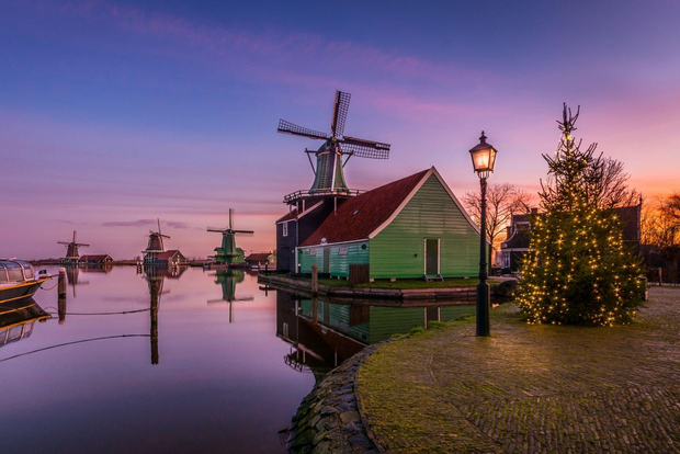 Depuis Amsterdam : Visite des moulins de Zaanse Schans en espagnol