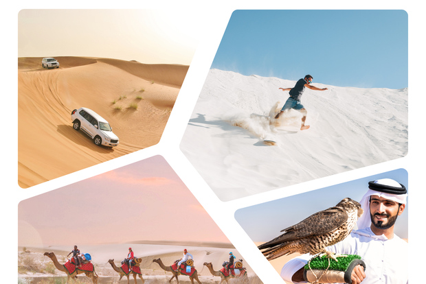 Doha: safari sulle dune, giro in cammello e sandboarding con trasferimento