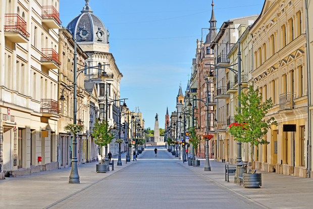 Lodz Gamla stan Manufaktura Highlights Privat tur till fots