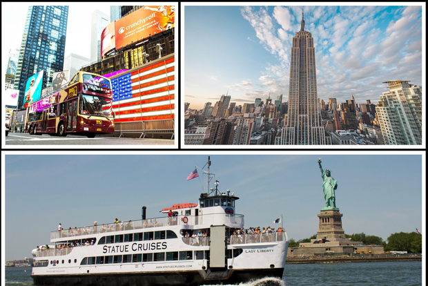 NY: Frihetsgudinnan, Empire State Building och sightseeing med hop-on hop-off