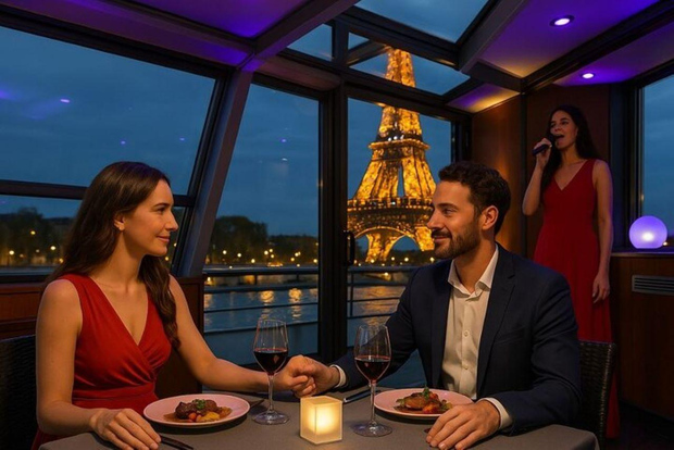 Paris: Dinner-Bootsfahrt auf der Seine mit Live-Musik