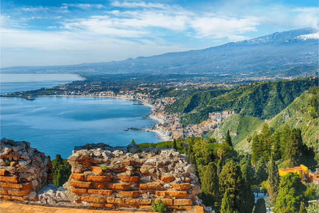 Etna and Taormina from Catania