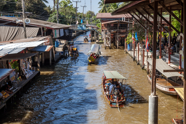 De Bangkok: Visita guiada ao Mercado Flutuante Damnoen Saduak