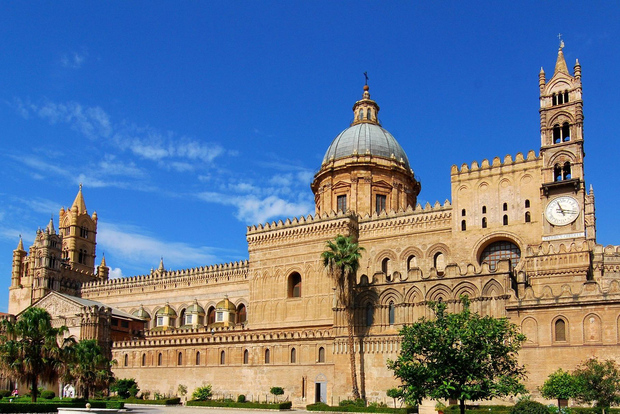 Från Taormina: Dagsutflykt till Palermo och Cefalù