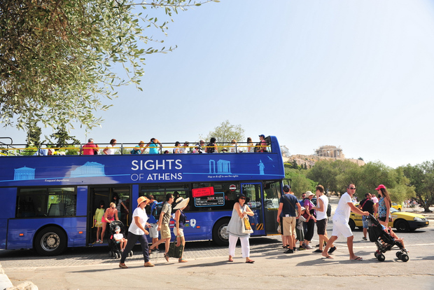 Athens: Blue Hop-on-Hop-off Bus and Cape Sounion Sunset Tour