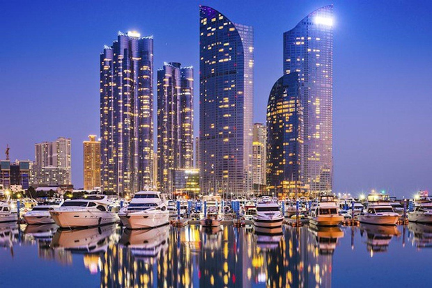 Busan: Nattliga utsiktspunkter med kvällskryssning med fyrverkerier