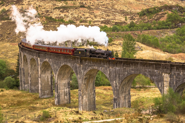 Da Inverness: Treno a vapore giacobita e tour delle Highlands