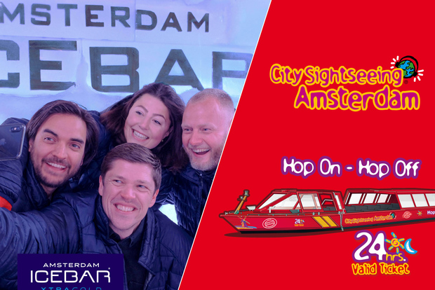 Amsterdam: 24 ore di barca Hop-on Hop-off e Icebar XtraCold