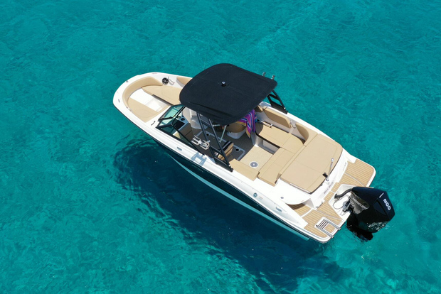 Excursion en bateau privé Sea Ray de luxe au lagon bleu