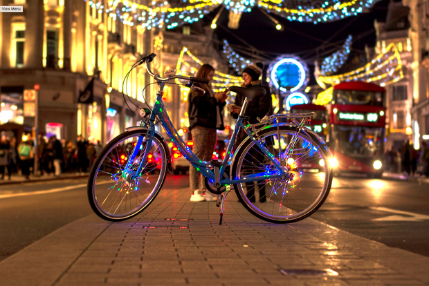 Tour in bicicletta delle luci di Natale a Londra