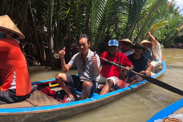 HCM:Delta du Mékong 4 îles Bateau Tuk Tuk Essayez KhotCake Cooking