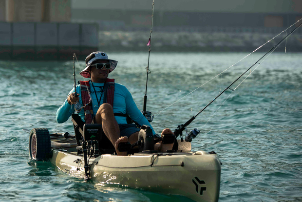 Dubai: Tour privato di pesca in kayak di Palm Jumeirah