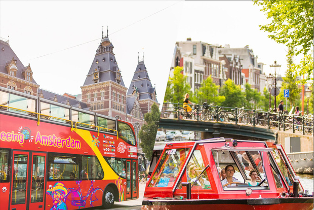 Amsterdam: Hop-On Hop-Off Bus and Boat options