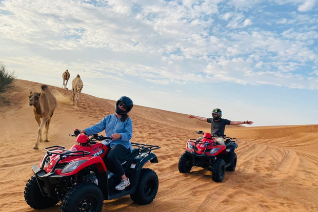 Dubai: safari in quad, giro in cammello e ristorazione