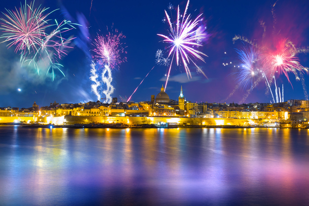 Malta: Valeta, Sliema, Bugibba - Cruzeiro do Festival de Fogo de artifício
