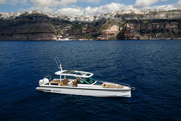 The Fastest All Inclusive Private Motor Yacht in Santorini
