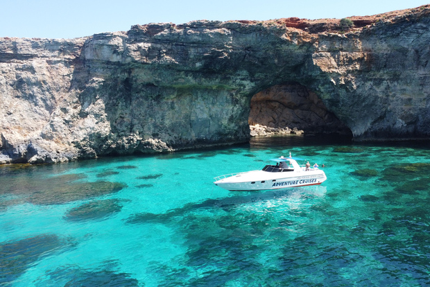 Sliema: Gita in barca alla laguna blu di Comino, a Gozo e alle grotte